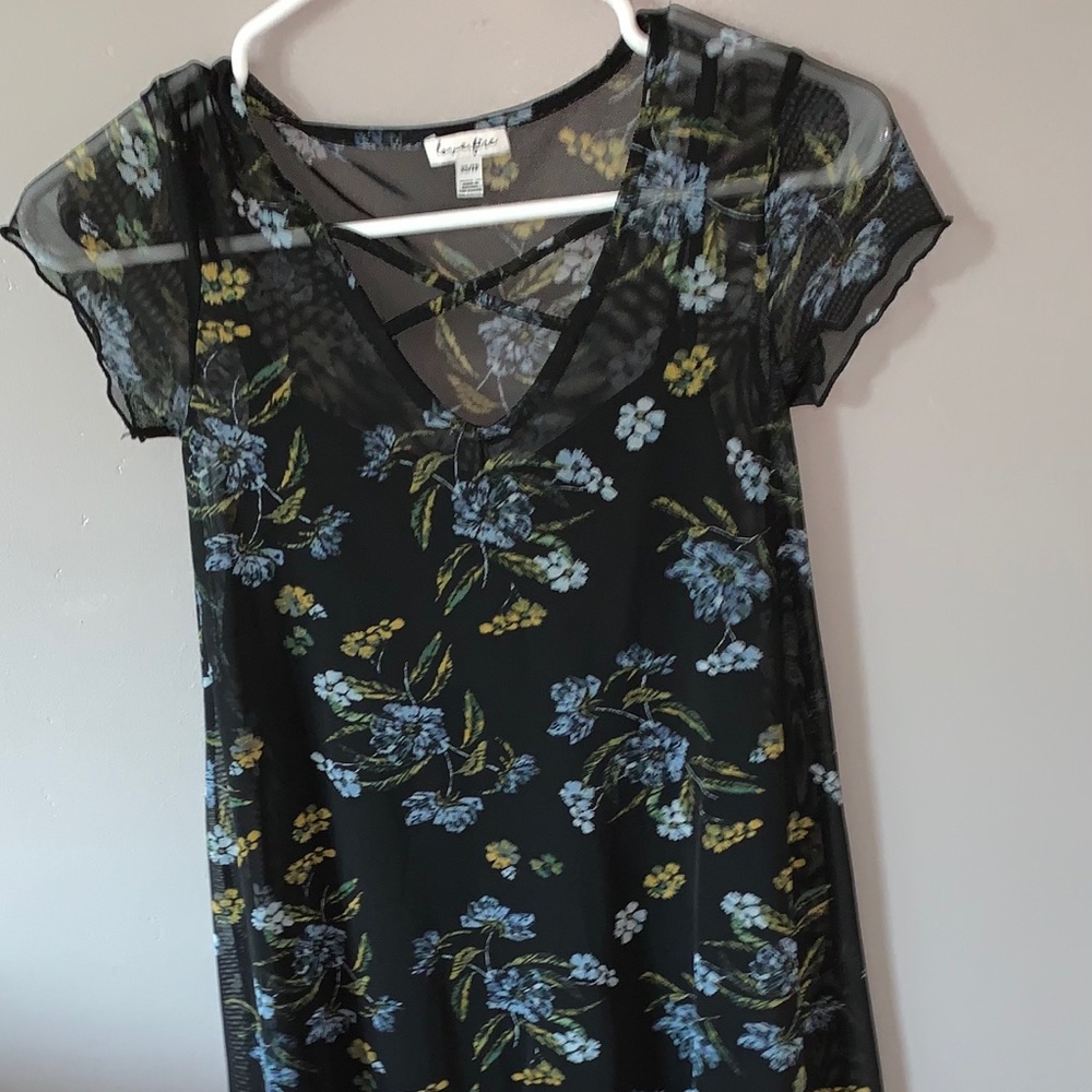 Floral dress and slip